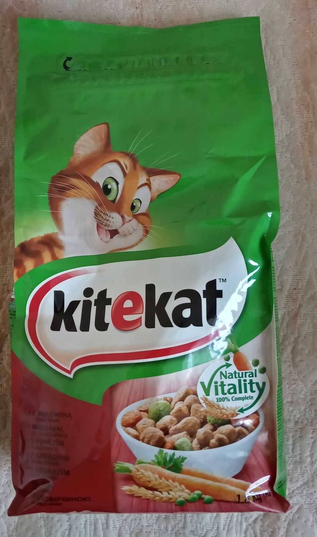 Kitekat 1,8 kg - sucha karma (wołowina z warzywami)