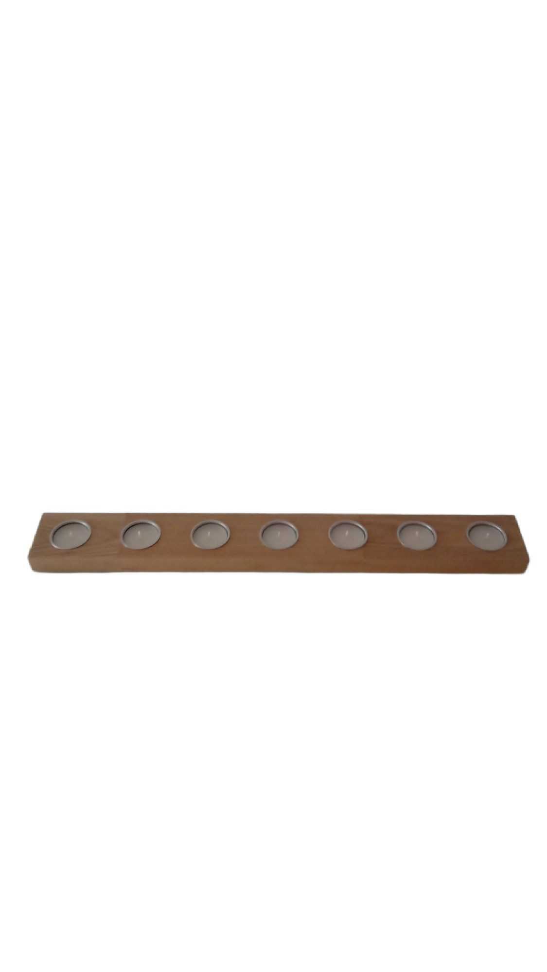 Suporte para velas em madeira e metal IKEA (I)