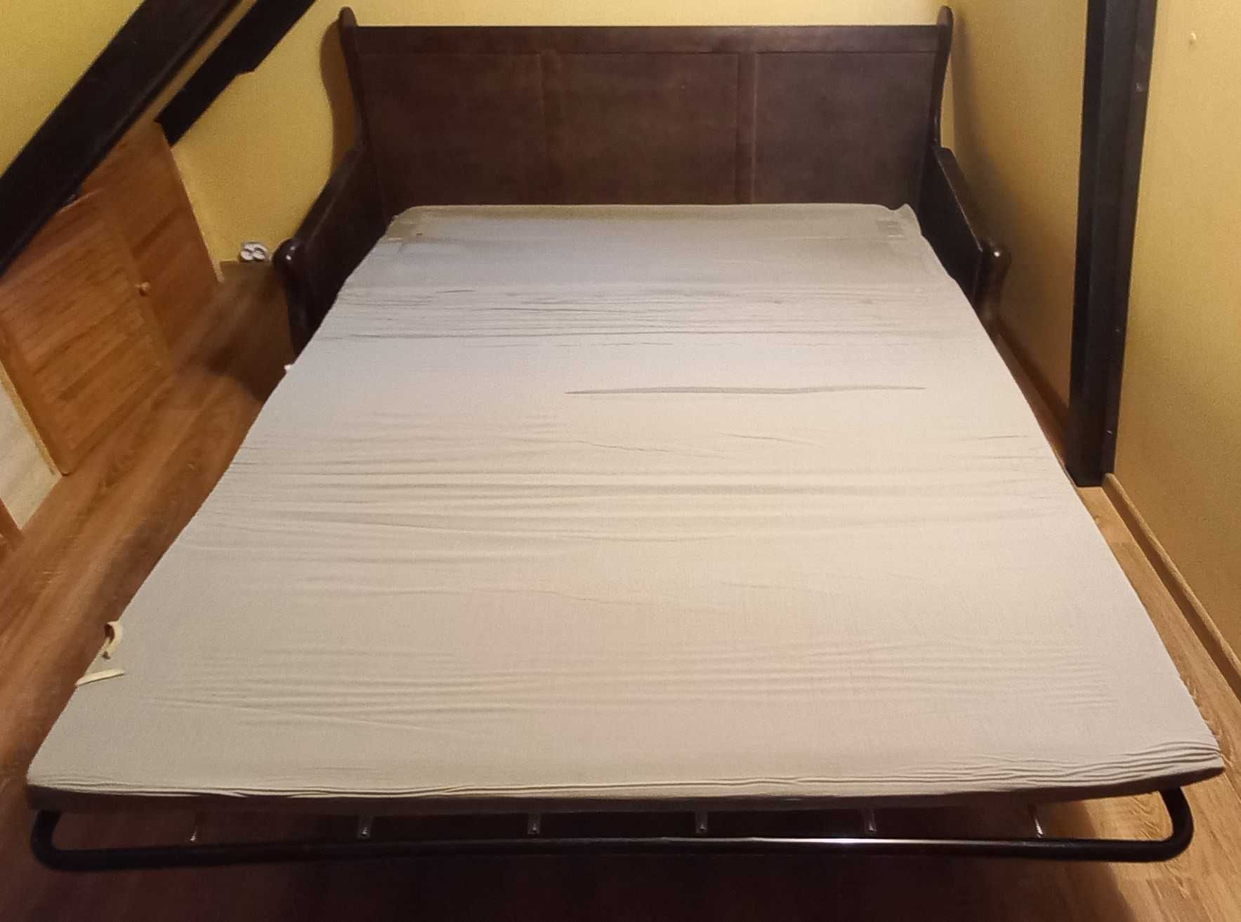 Komplet mebli skórzanych (sofa z funkcją spania, dwa fotele)