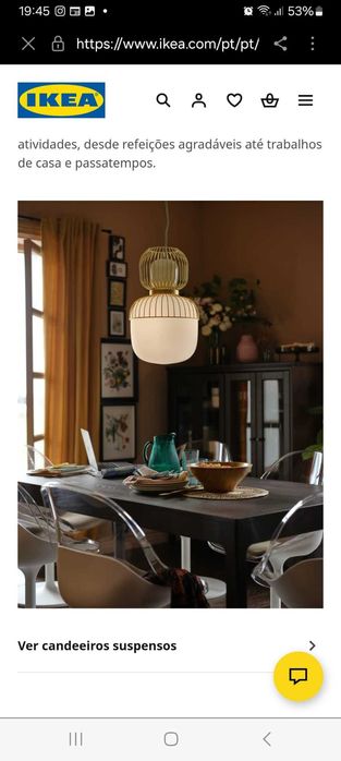 Candeeiro de teto como novo