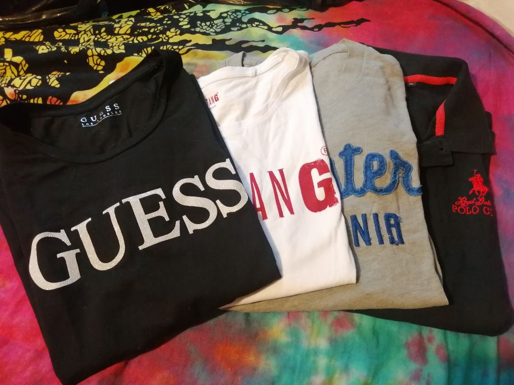 Koszulki - T-shirt Guess, Mustang, Hollister, Polo