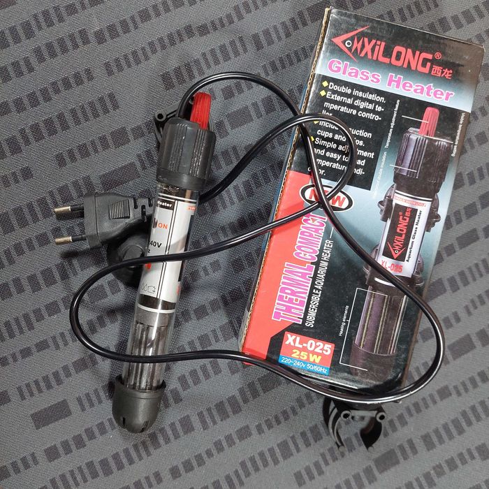 Автоматический нагреватель для аквариума с термостатом 25 Вт