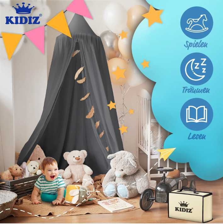 Baldachim do łóżka dla dzieci namiot tipi domek wiszący