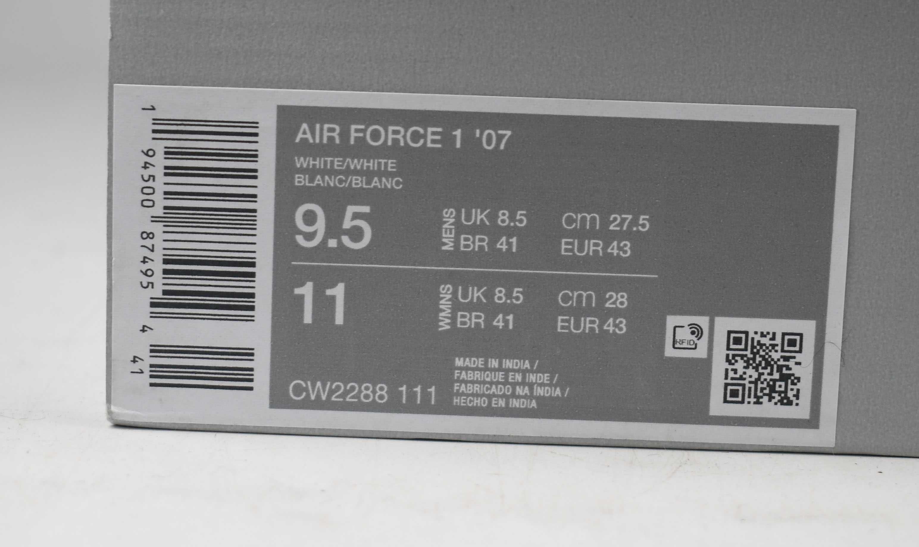 Jak nowe Nike Air Force 1 '07 CW2288 roz. 43