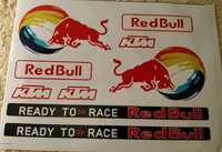 Pack de 9 Autocolantes - Red to Race Red Bull