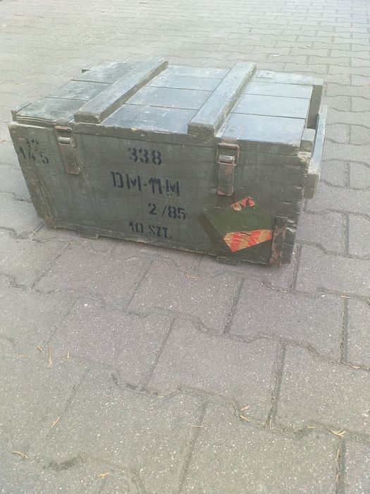 Skrzynia wojskowa na świece dymne,WP,militaria,LWP,PRL,demobil