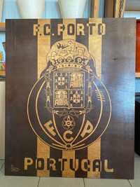 Quadro FC Porto em Madeira feito á mão, NOVO 1.10m X 90cm