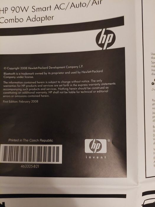 Ładowarka HP z adapterem i możliwością ładowania w samochodzie