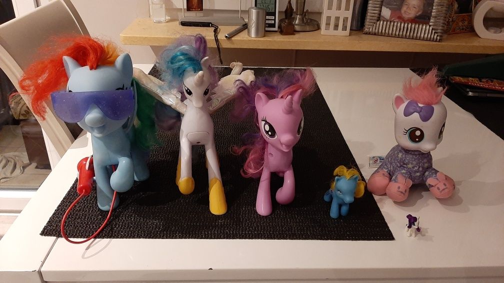 Pony Celestia, Rainbow Dash, 3 zabawki interaktywne, interaktywna,