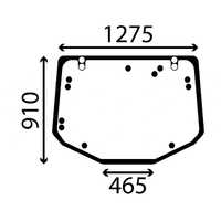 Szyba tylna gięta do ciągnika valmet valtra ... ACX910