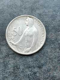 50 koron 1947r. Czechosłowacja srebro ładna