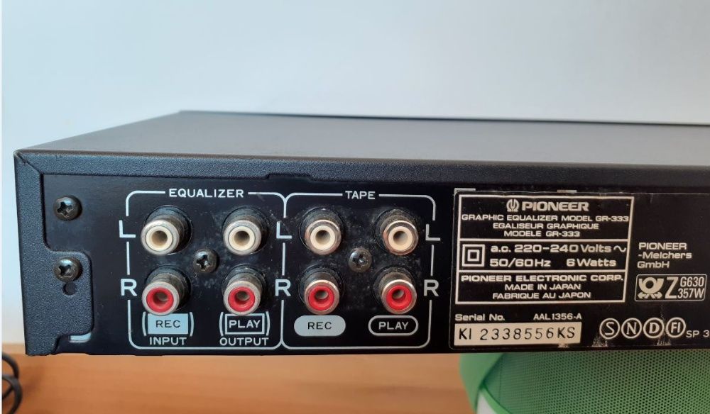 Pioneer GR-333 equalizador gráfico/tape monitor