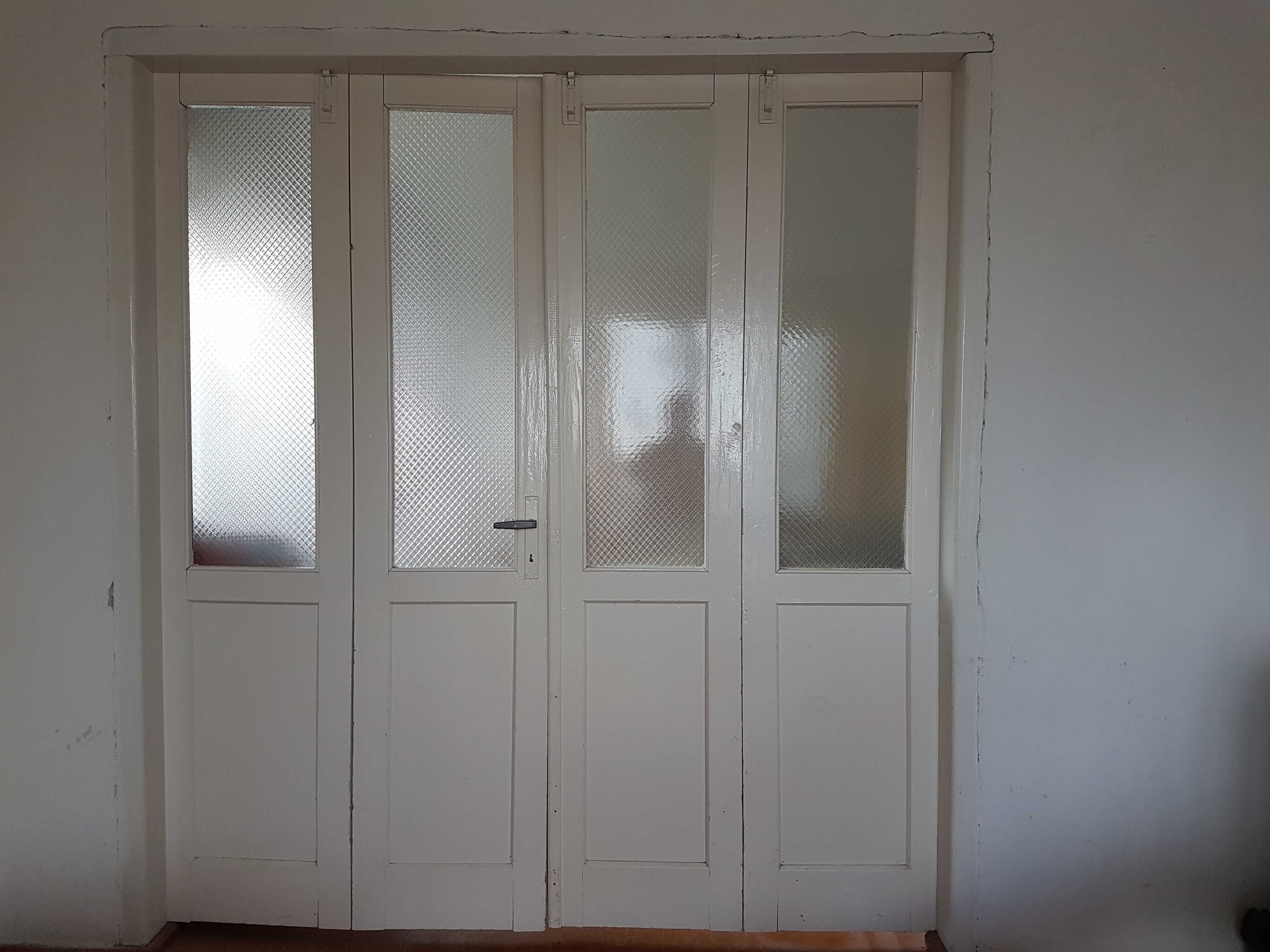 Drzwi drewniane składane retro vintage