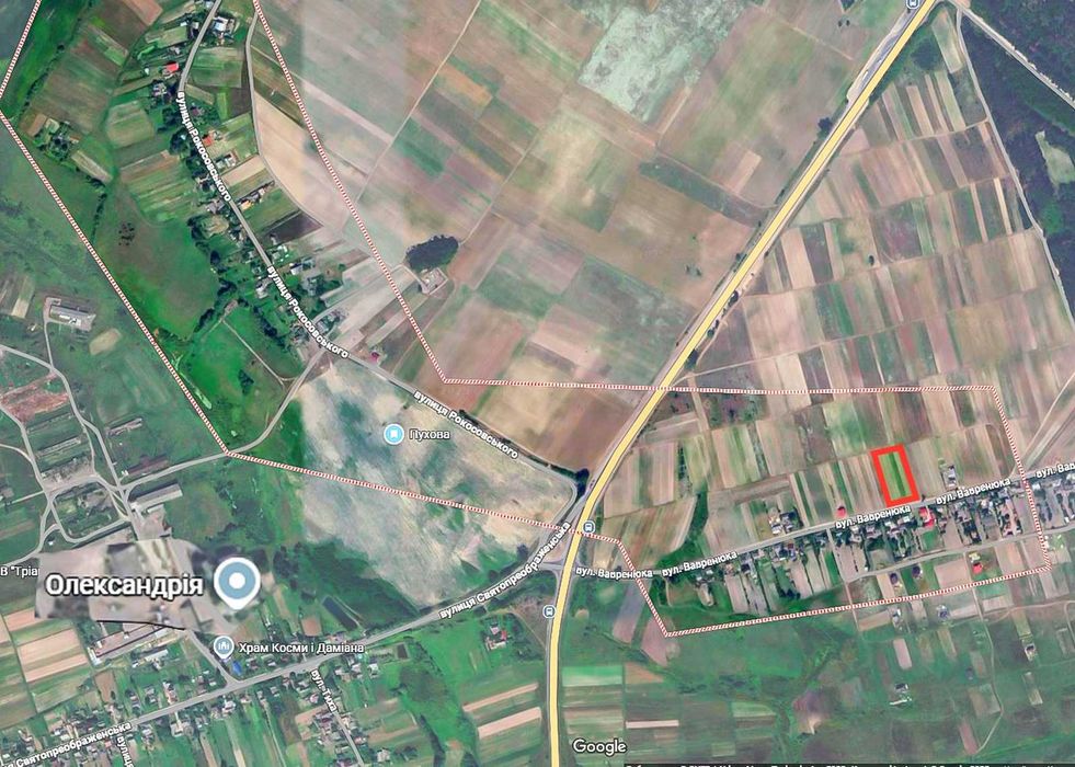 Земельна ділянка 21 сотка під будівництво, Пухова біля Олександрії