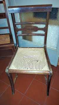 2 cadeiras e espelho palhinha vintage