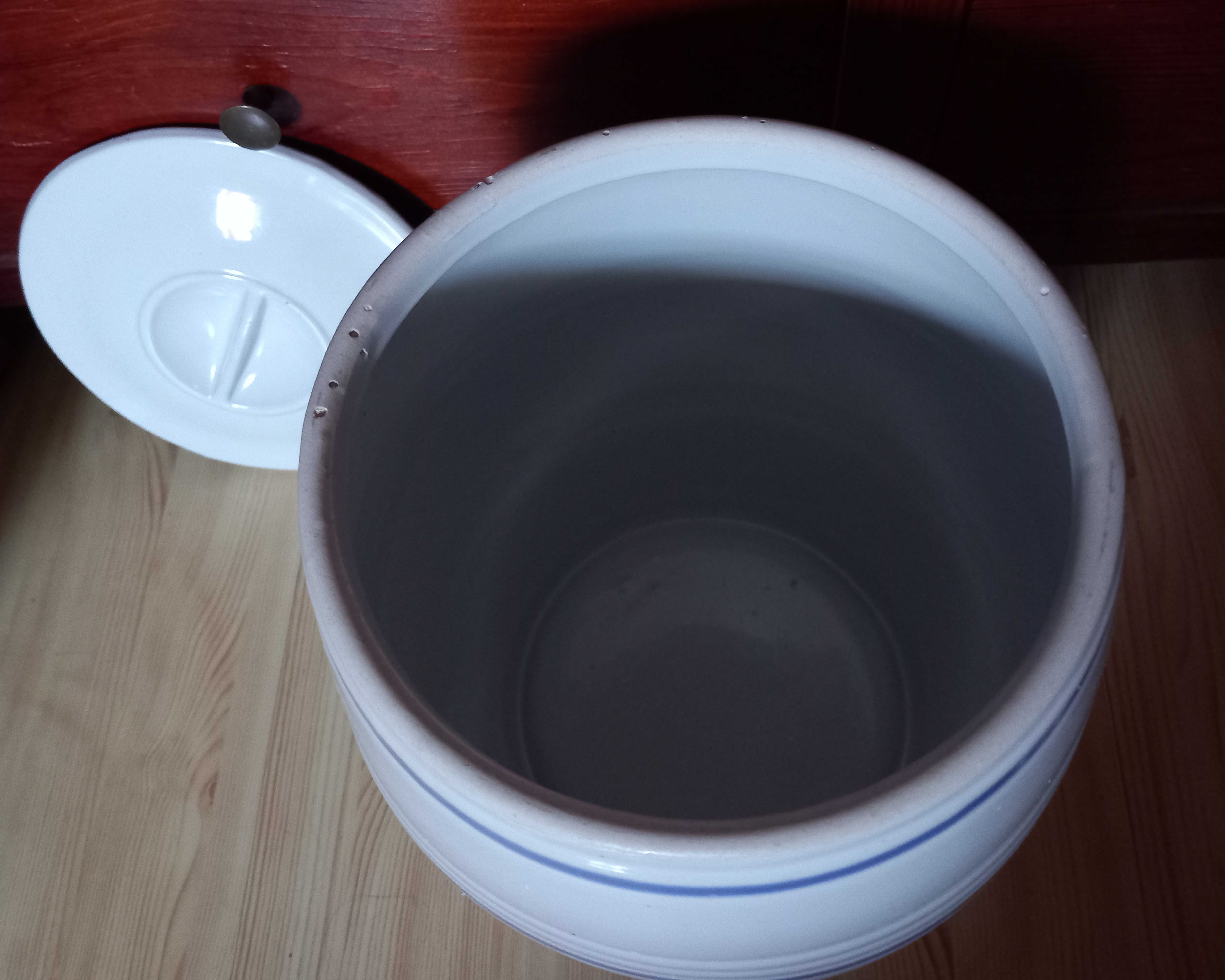 Beczka beczułka ceramika Naczynie ceramiczne z przykrywką 9 L z ZSRR