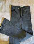 Spodnie jeansowe dzwony, wide leg, szerokie, czarne, XS