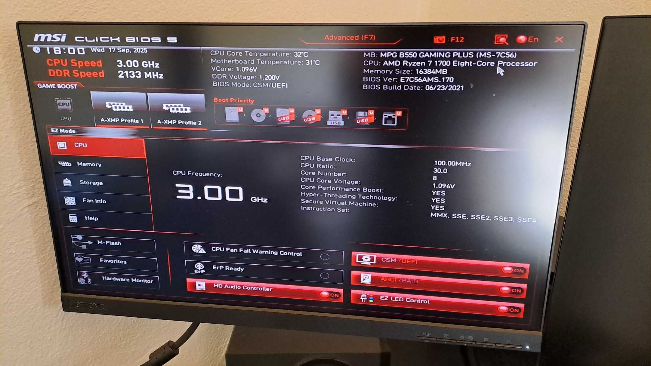 Motherboard MSI MPG B550 Gaming Plus para socket AM4