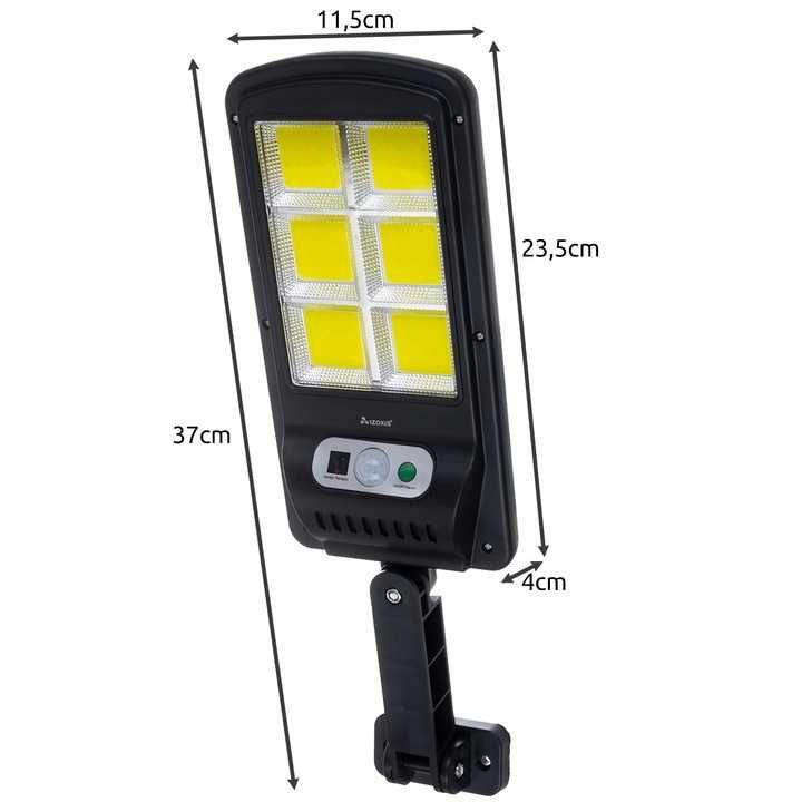 LAMPA SOLARNA 120LED COB z panelem zewnętrznym UCHWYT mocna 1726