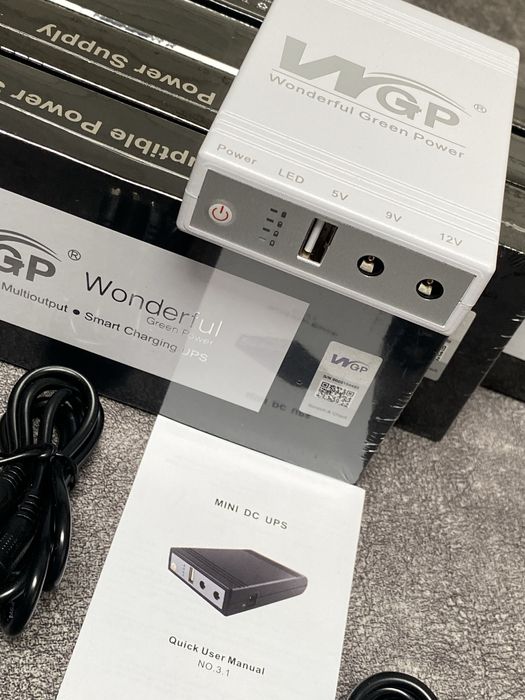 Безперебійник для роутера міні-UPS ємністю 38.48wH/10400mAh