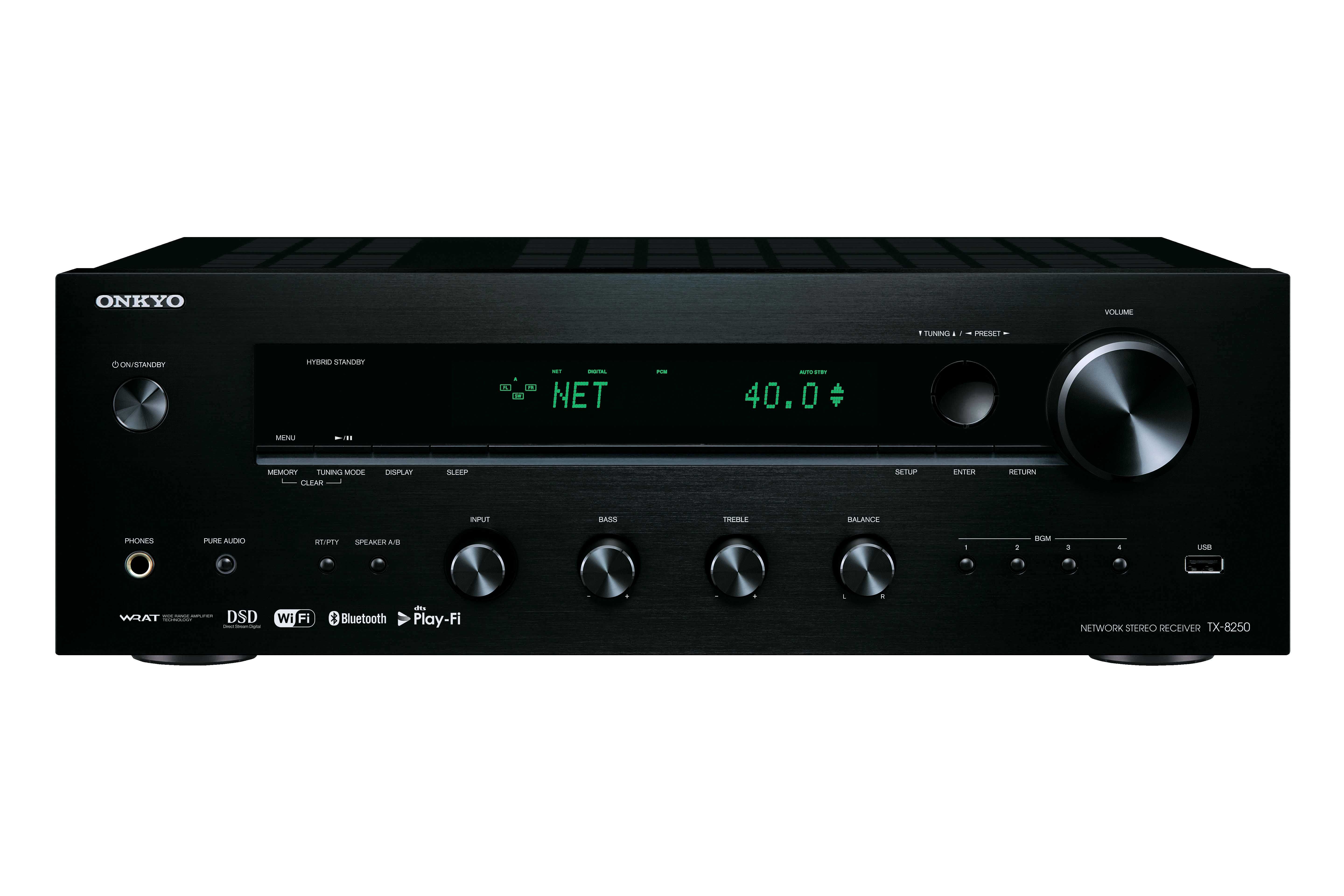 Onkyo TX-8250 Czarny , Srebrny amplituner sieciowy stereofoniczny