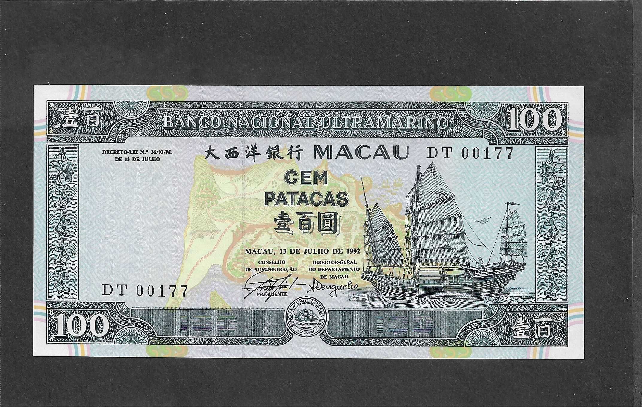 Nota de Macau - 100 patacas