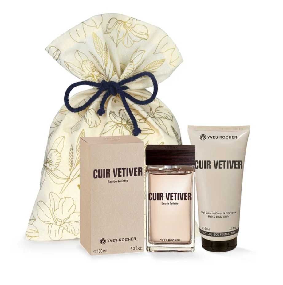 Подарочный набор Cuir Vetiver Ветивер 100мл + Гель Ив Роше Yves Rocher