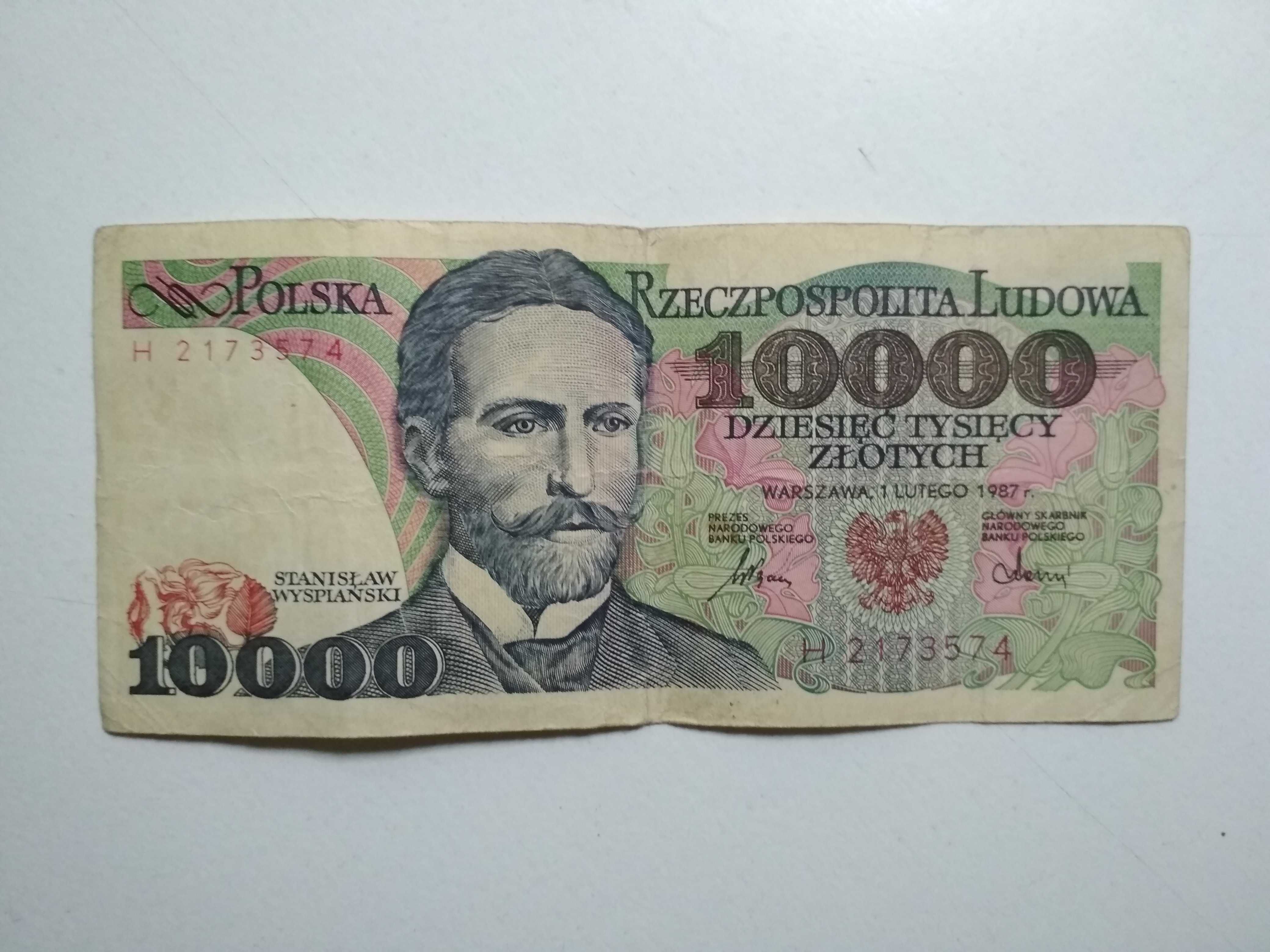 Banknot 10000 zł PRL Wyspiański H