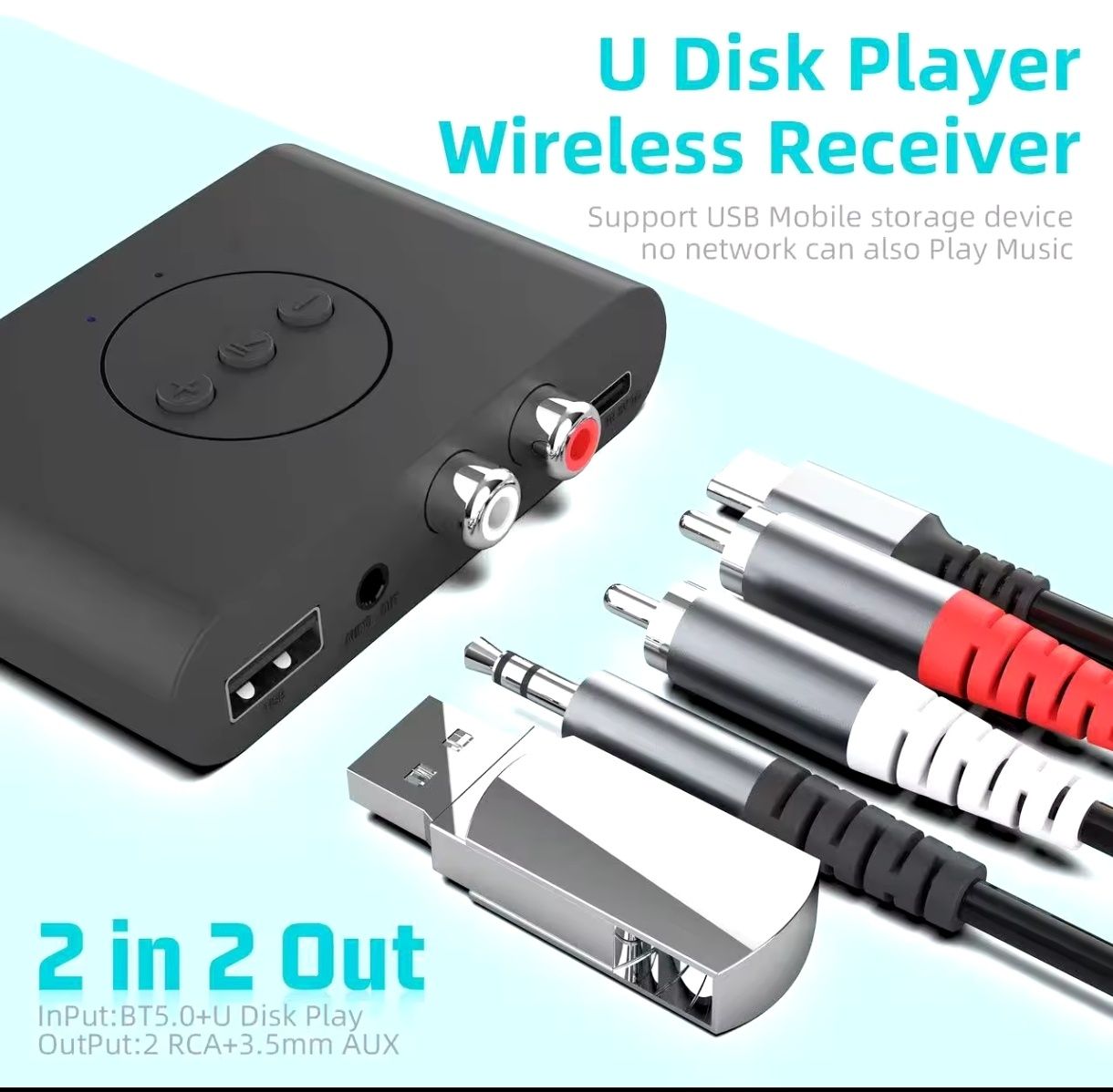 Odbiornik Bluetooth z obsługą USB -Audio