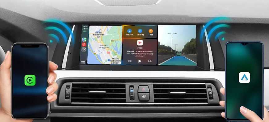 EKRAN ANDROID AUTO CARPLAY iphone linux do BMW F10 F11 System NBT