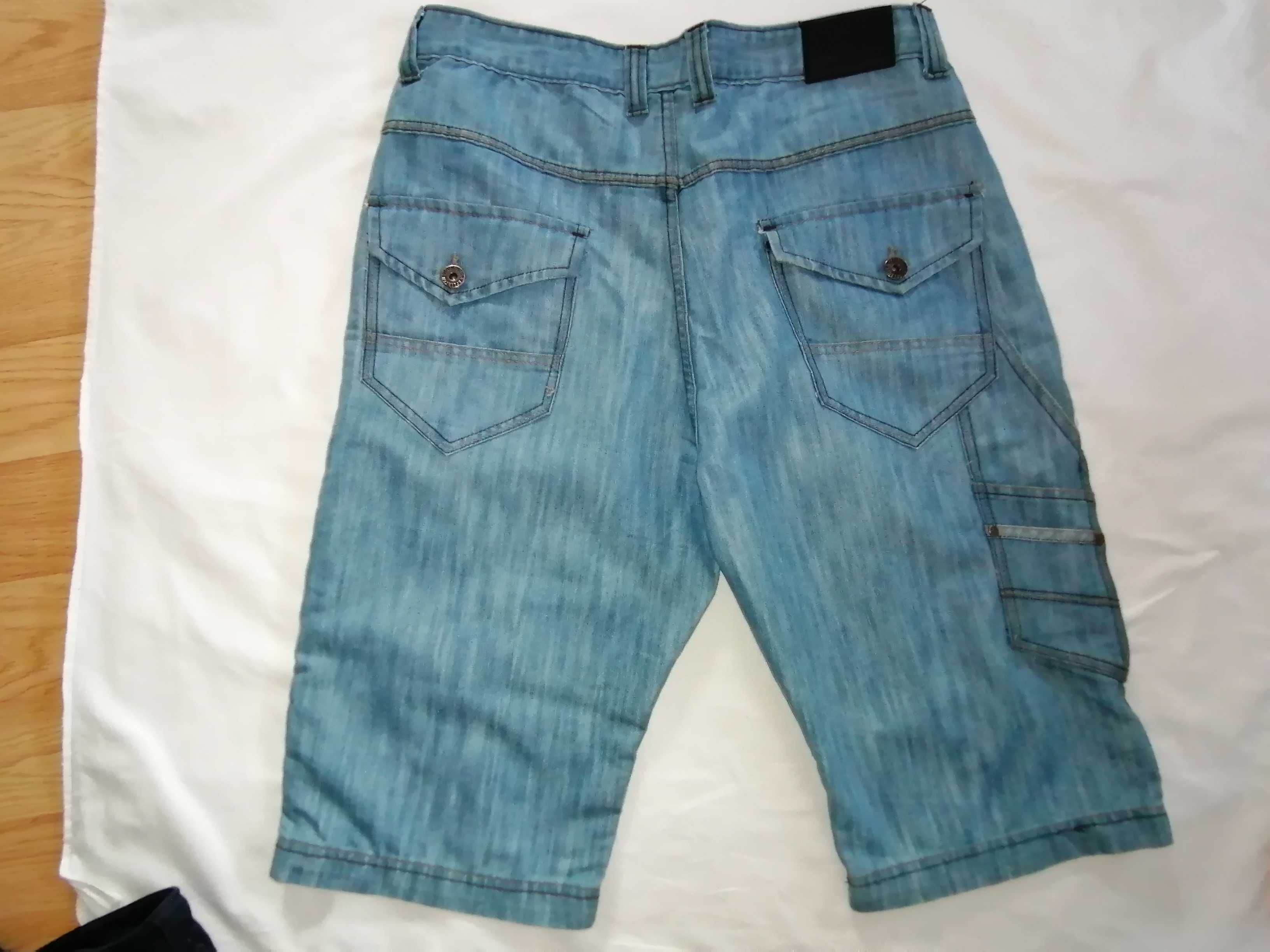 SPLINTER spodnie jeans bermudy