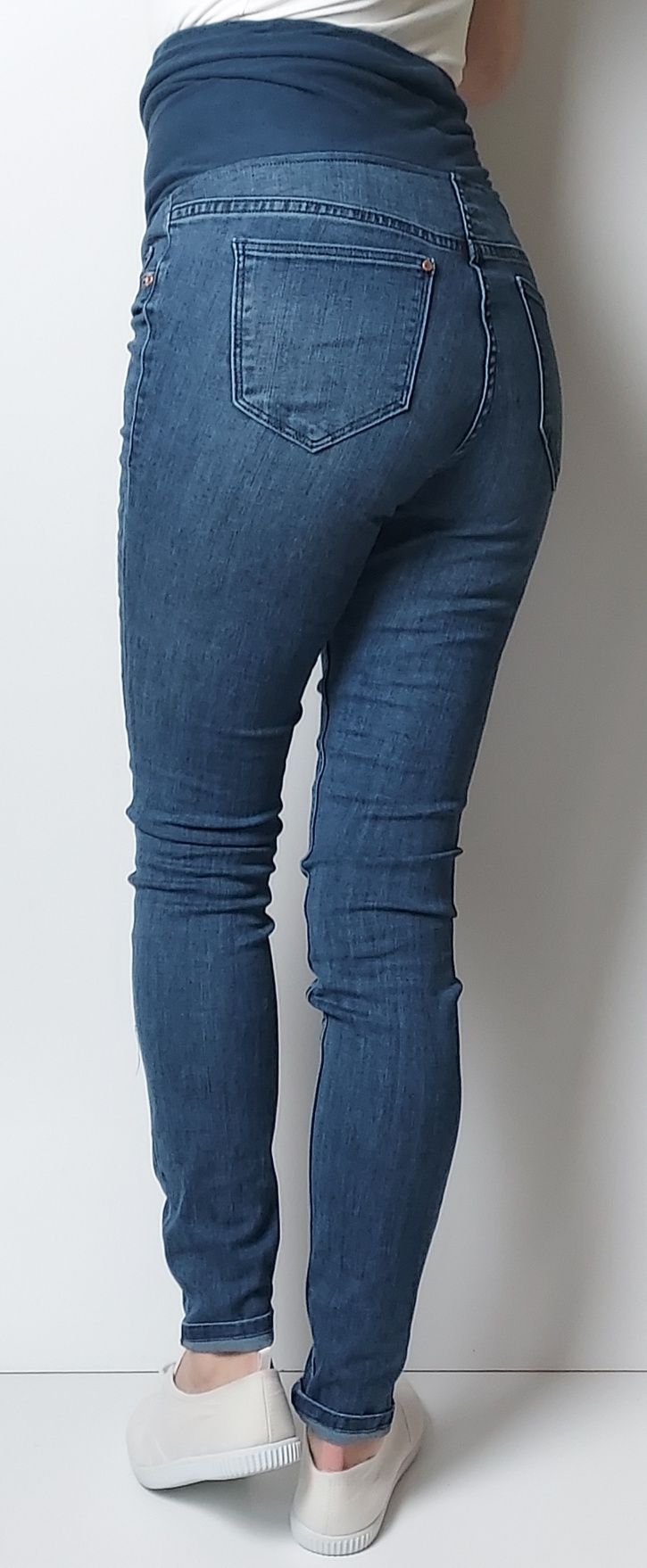 H&M MAMA_jeansy ciążowe Super Skinny_36/S L76cm