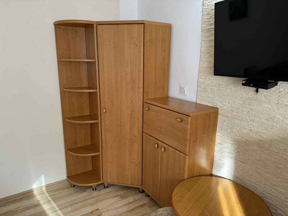 Zestaw mebli olchowych szafa regał barek stolik + pufy