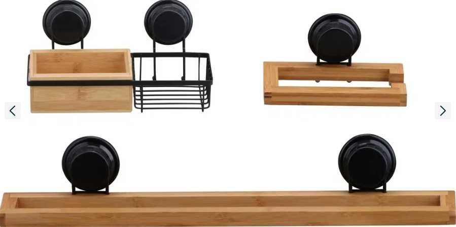 Zestaw łazienkowy Welltime, bambusowy, 3szt