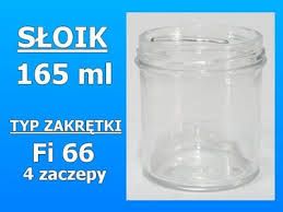 Słoik 165ml Słoiki 165ml Słoik 165 ml Słoiki 165 ml Fi66 PROSTE ŚCIANY