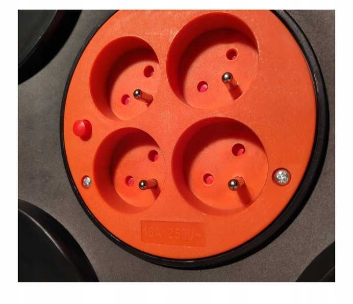 Przedłużacz gruby ogrodowy budowlany bębnowy 25M KD4017 na bębnie