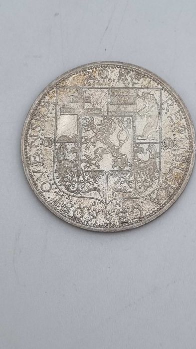 3x moneta srebrna 20 koron czechosłowackich przedwojenne
