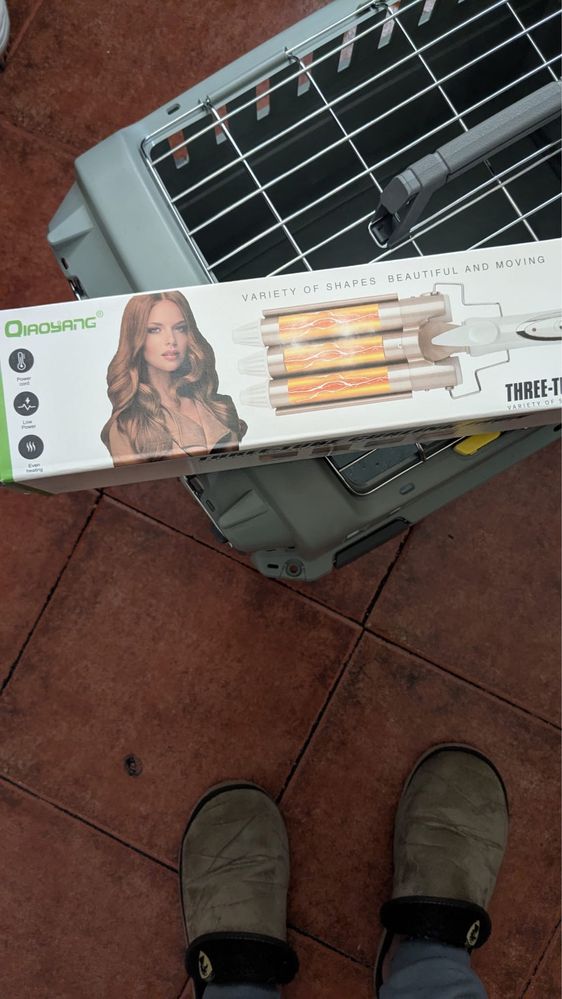Ferro para fazer caracóis e ondas