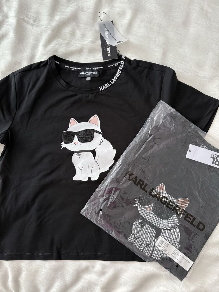 Футболка жіноча karl lagerfeld чорна біла