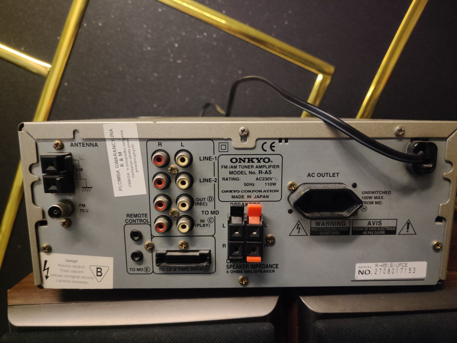 Onkyo ps-a5 r-a5 głośniki kolumny wzmacniacz monitory radio 80w watt