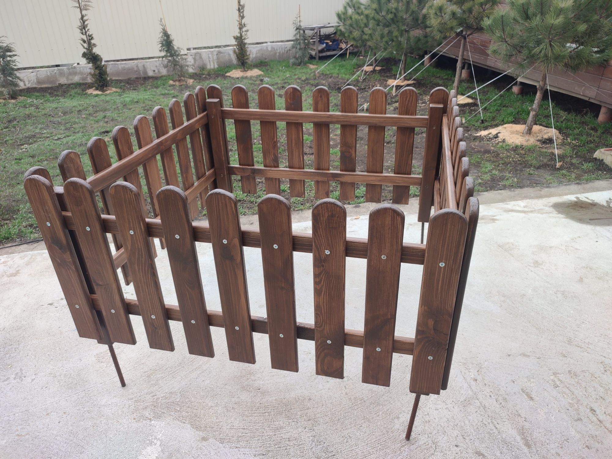 Забор деревянный декоративный заборчик садовый  оградка