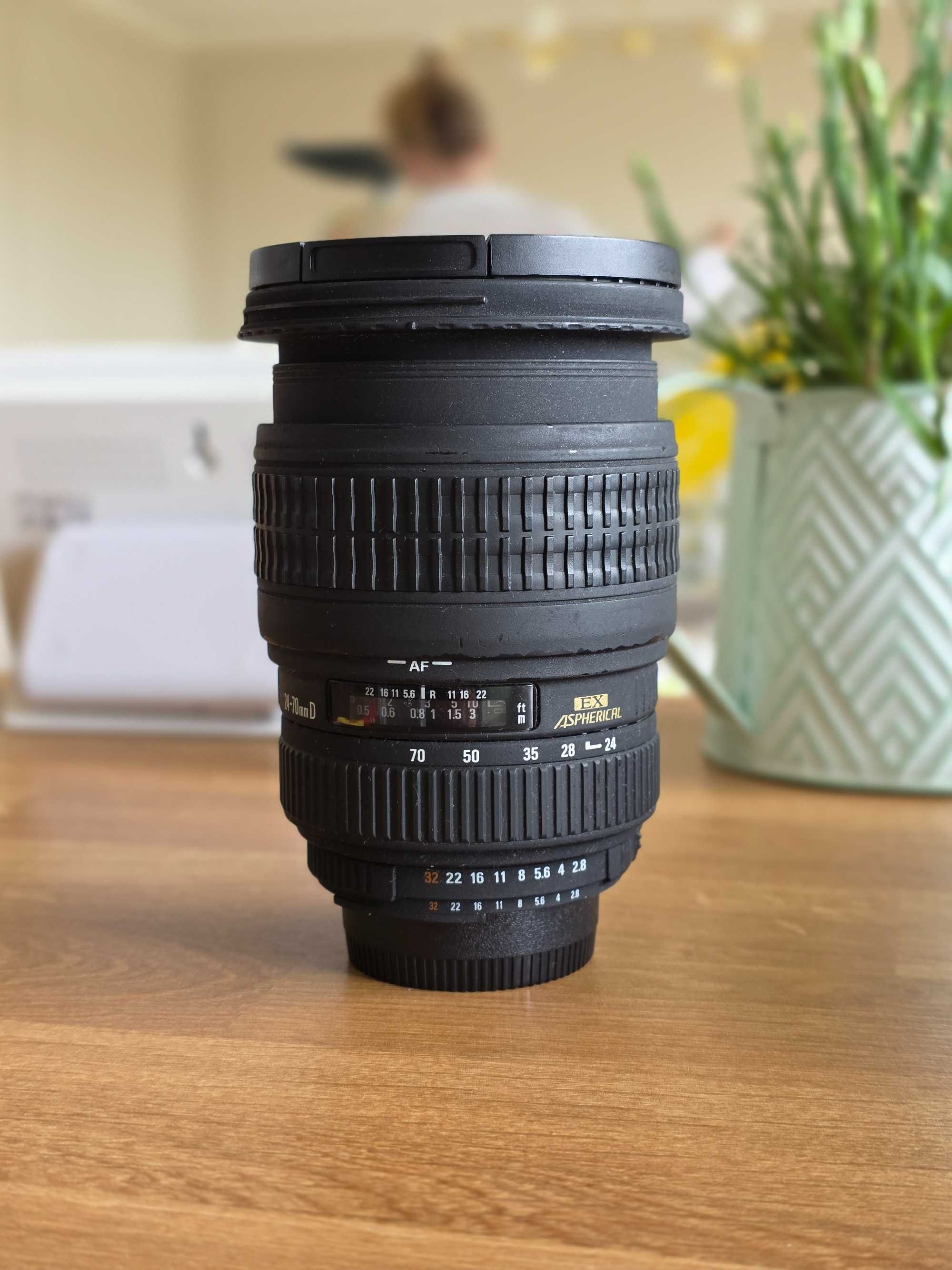 Obiektyw Sigma 24-70mm F2.8 EX DG Macro Nikon bdb pełna klatka FF