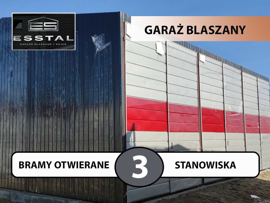 Garaż Blaszany GRAFITOWY | MAGAZYN - SKŁAD | Wiaty , Hale | - ESSTAL*