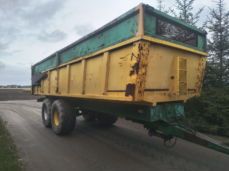 Przyczepa skorupa 18t, klapa hydrauliczna,resorowany dyszel