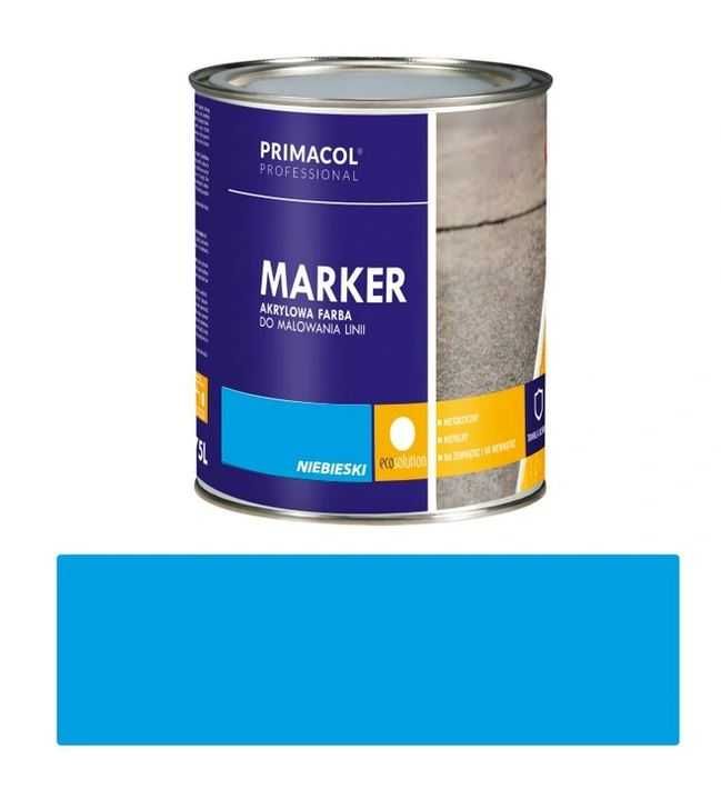 MARKER - Farba do linii pasów 0,75l NIEBIESKA Nowa farba drogowa