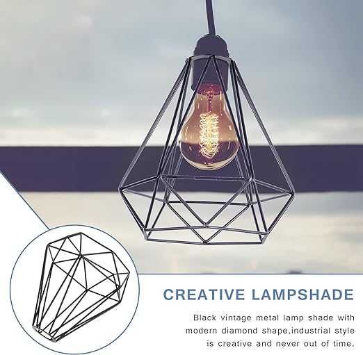 Lampa wisząca w stylu retro, vintage, industrialnym czarna