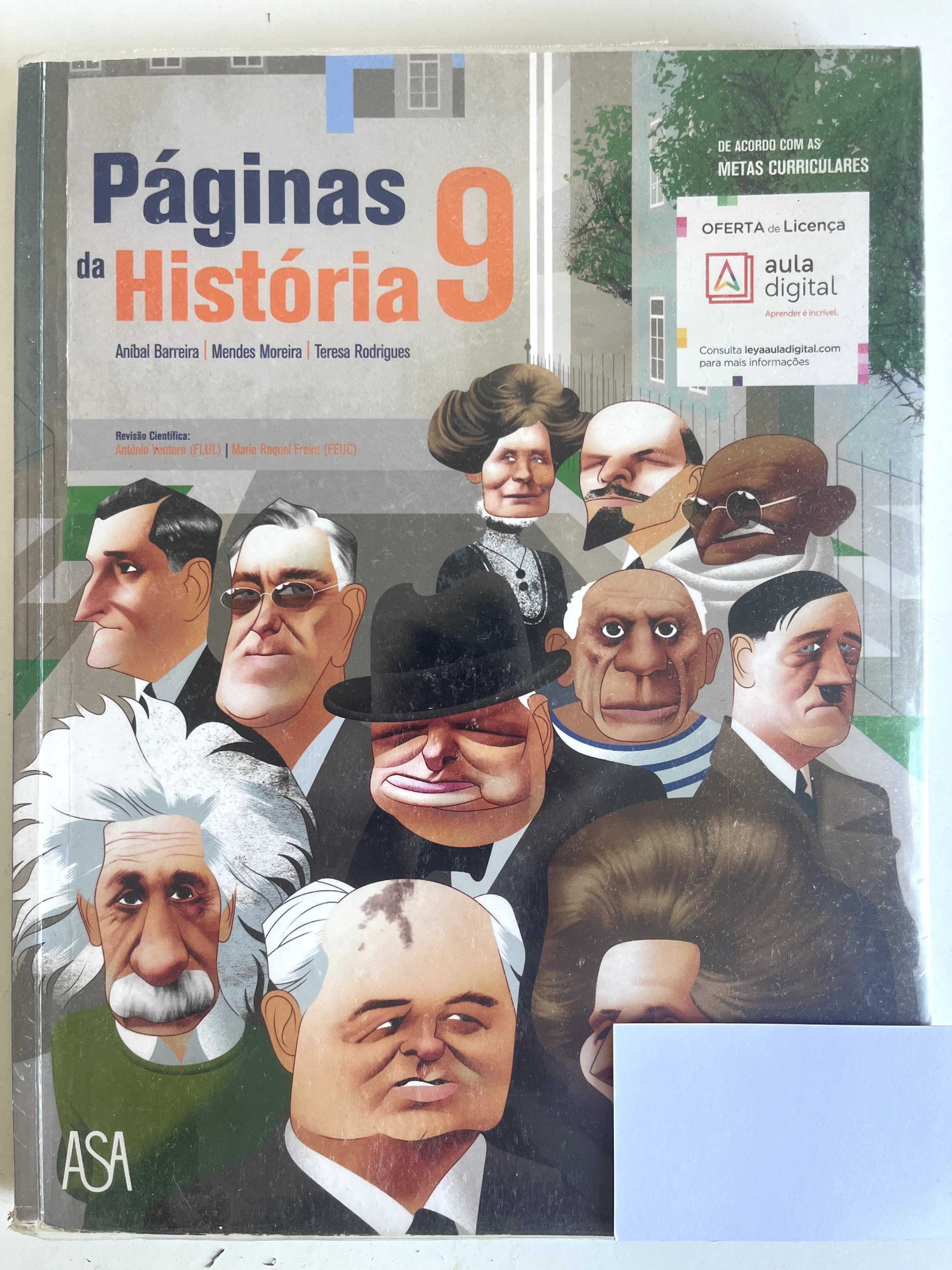 Livro/manual escolar Páginas da História 9 + Caderno de atividades