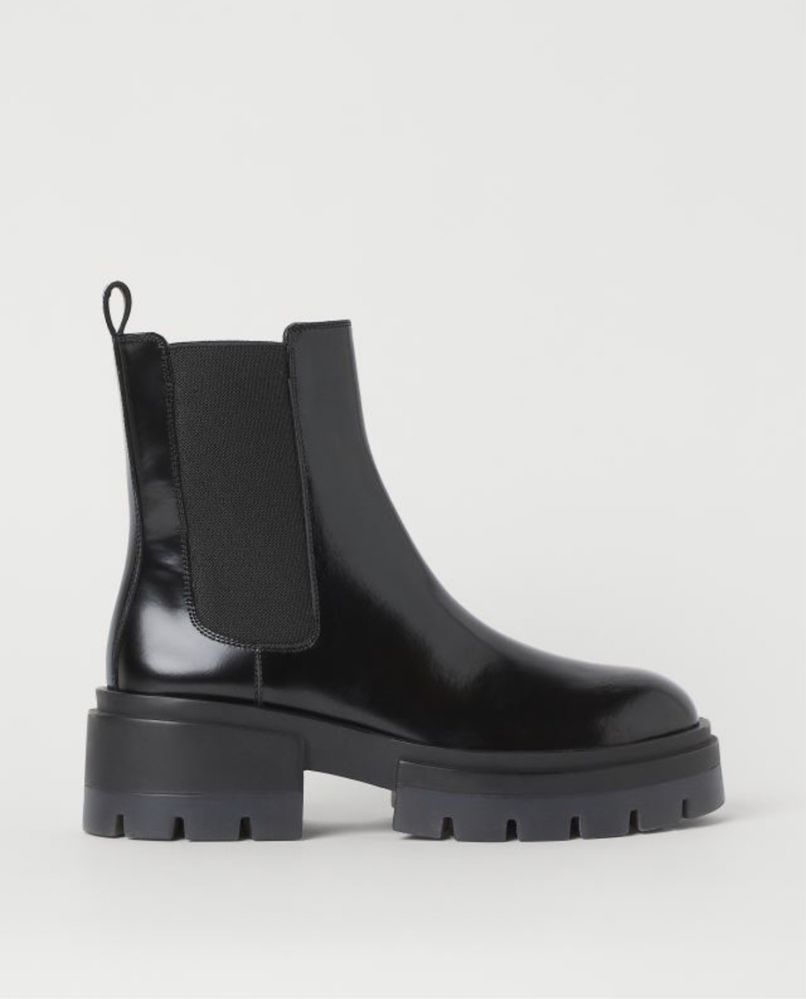 Новые кожаные ботинки H&M Premium selection.