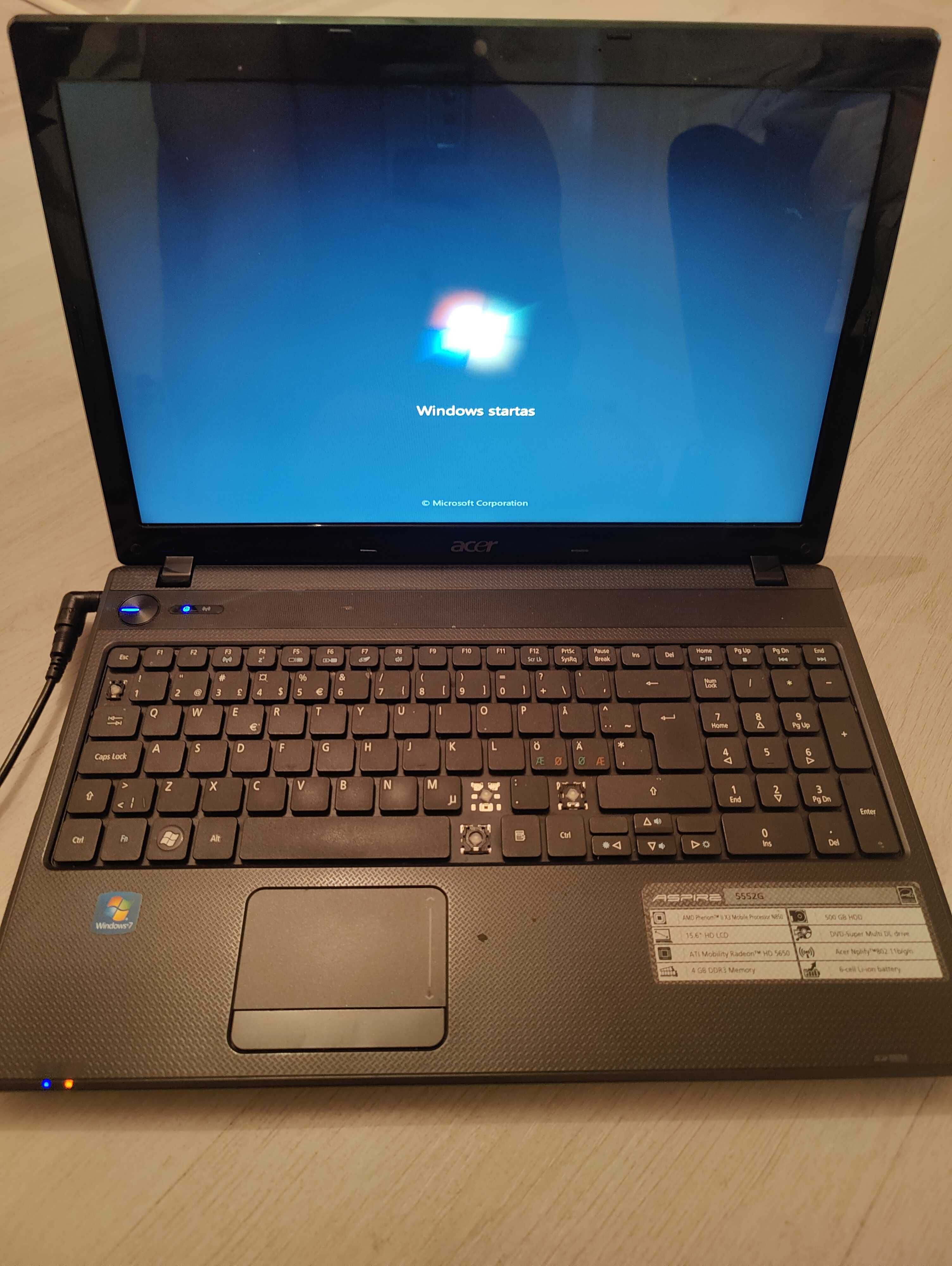 Acer 5552g без зарядки