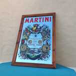 Grande quadro antigo espelhado publicitário da Martini Vermouth - vint